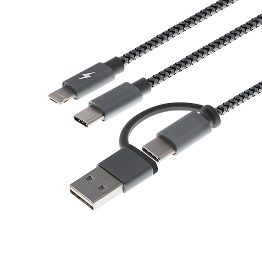 Cable Xtech - USB  USB Type A or C - Mi cro USB or Lightning and USB type C - 1.2 m - only chargingXTC-560