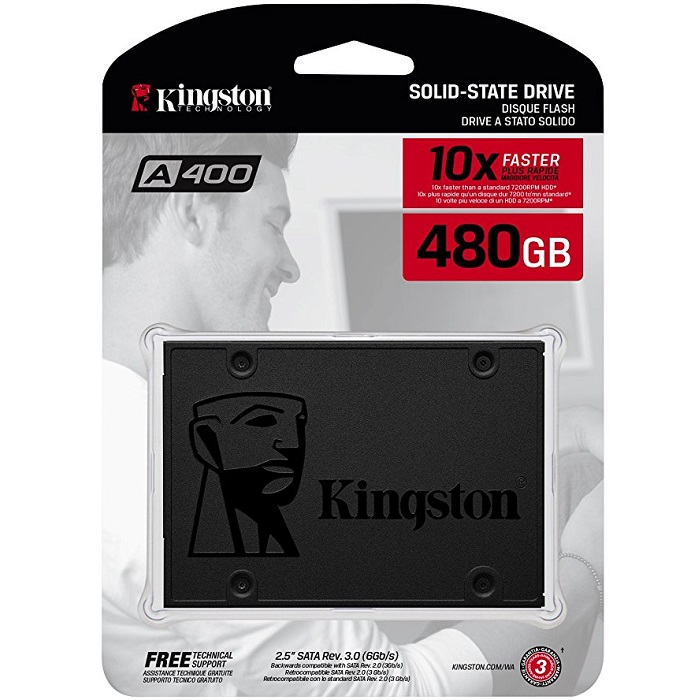 Unidad de estado sólido -Kingston SSDNow A400  480 GB - interno - 2.5&quot; - SATA 6Gb/s
