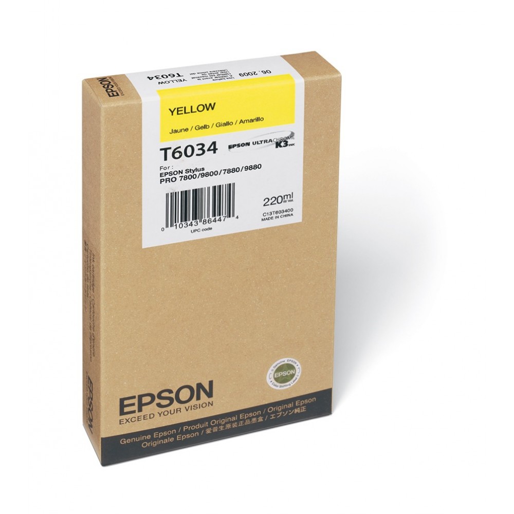 Tinta Epson Amarillo T6034 7800 7880 9800 9880