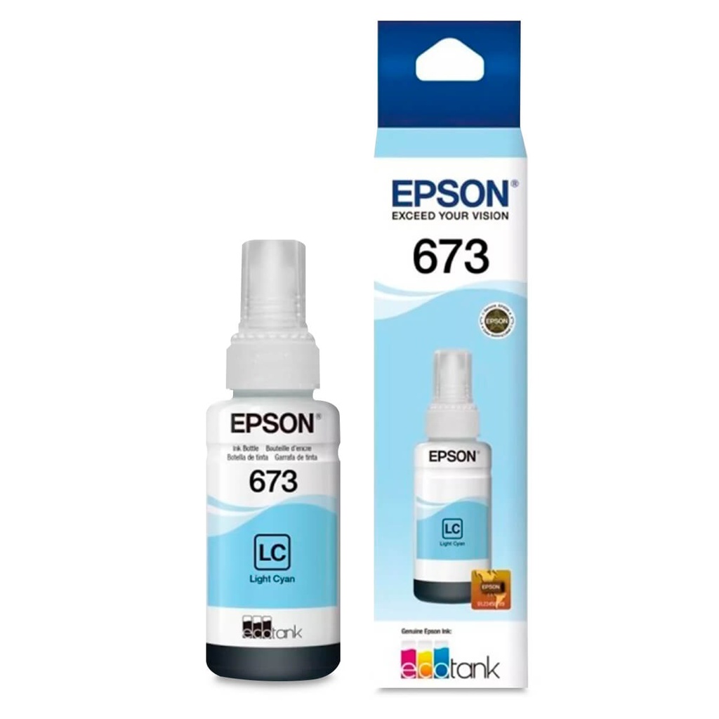 Tinta Epson Cyan Light (T673) de 70ml. L800 L805 L810 L850 L1800