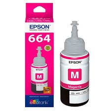 Tinta Epson Magenta (664 ) de 70ml L110 / L120/ L121/L200 / L210 / L220 / L300/L310 /L350 / L355 / L365 / L375 / L380 / L395 / L396 / L455 / L475 / L495 / L555 / L565 / L575 / L1300