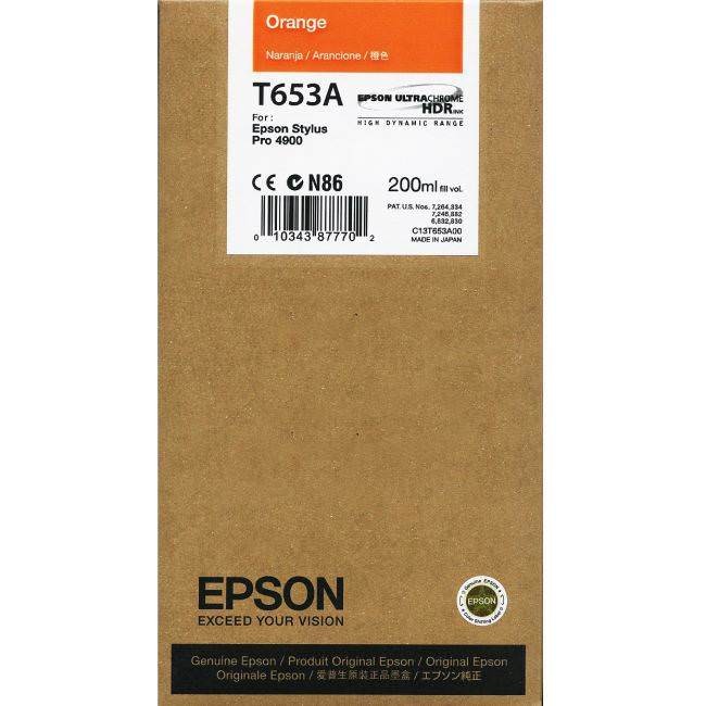 Tinta Epson Naranja T653 4900 