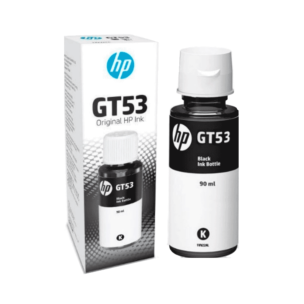 Tinta HP Negro (GT53) 90 ml Smart Tank 514, 517, 616, 500, 515, 519, 530, 533, 615, 618, HP Deskjet 5810, 5820, HP Ink Tank 115, 318, 319, 410, 415, 416, 418, 419, 455, 457, 450, 315