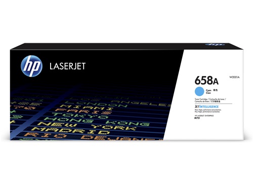 Tóner HP Cyan (658A) para Color LaserJet Enterprise M751dn, M751nM751