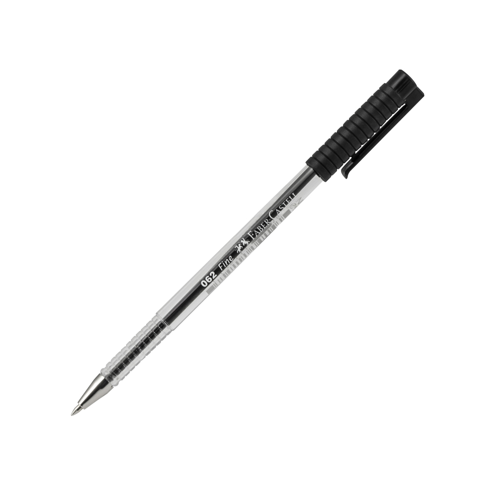 BOLIGRAFO FABER CASTELL  PUNTA FINA NEGRO CAJA 12 UNIDADES