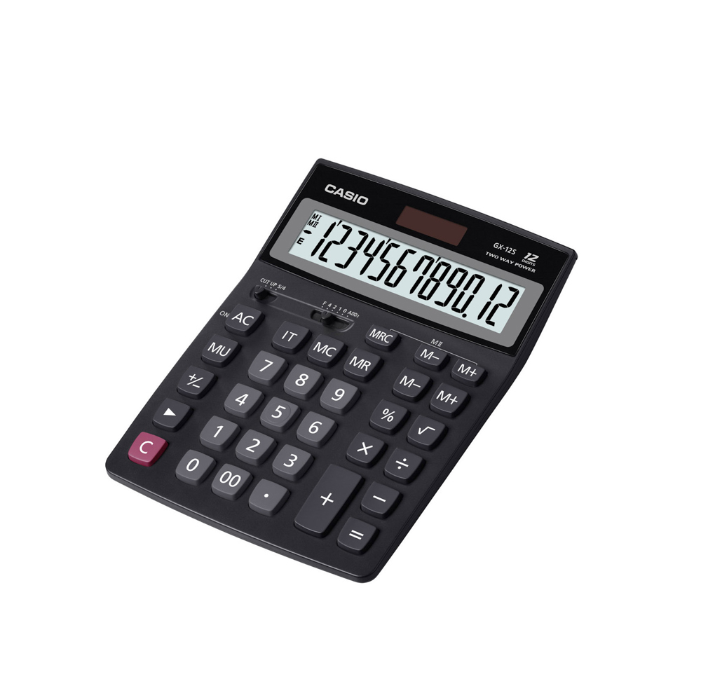 CALCULADORA P/ESCRITORIO CASIO GX-12B-BK 