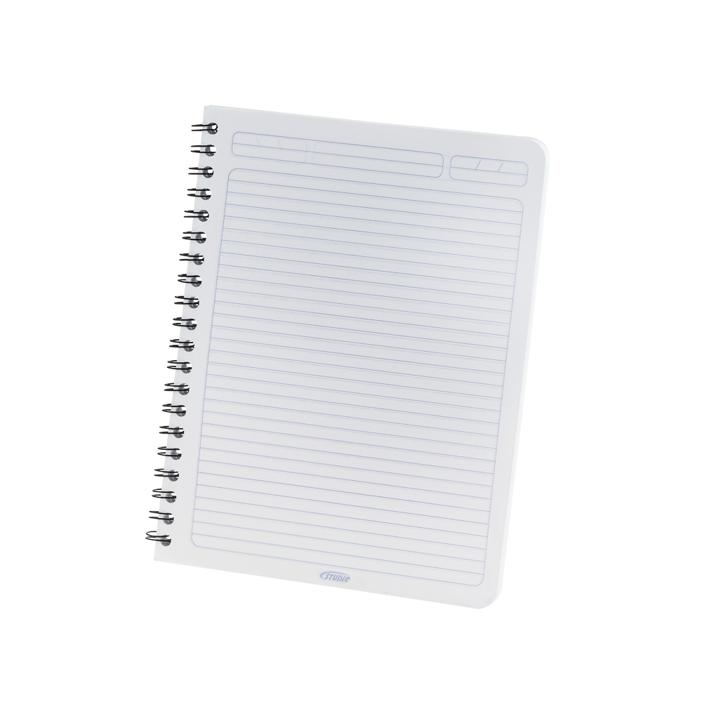 CUADERNO C/ESPIRAL EMPASTADO  100 H. CON LINEAS CARTA