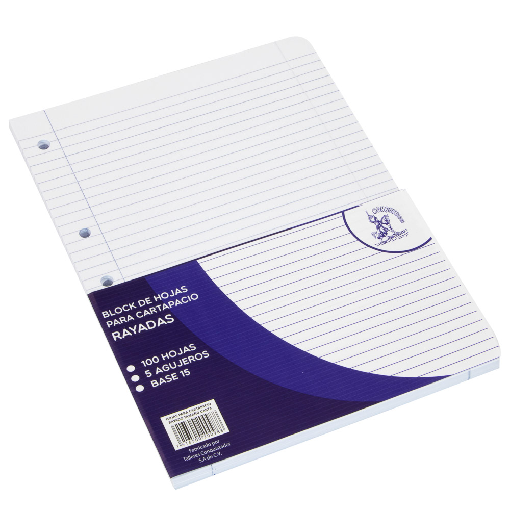 Hojas T/C Conquistador BX100 Rayadas 