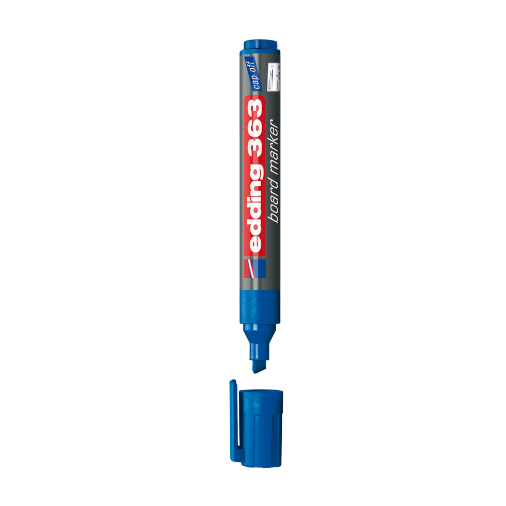 MARCADOR PARA PIZARRON EDDING RECARGABLE AZUL BISELADO