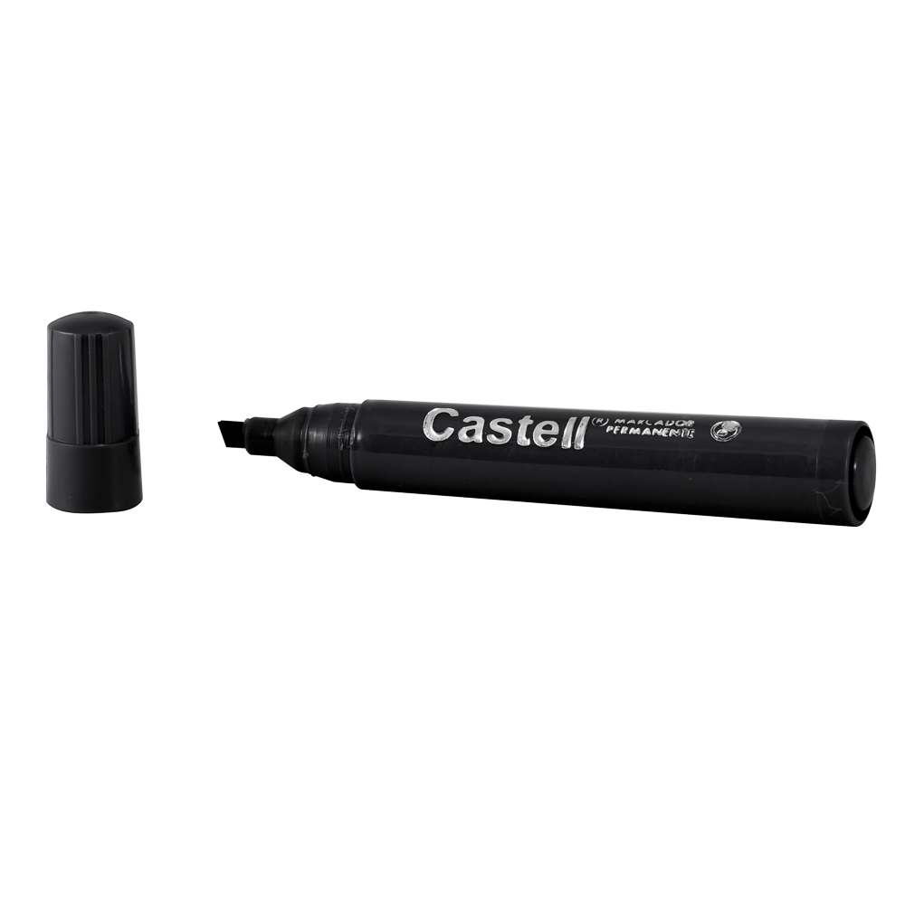 Marcador permanente Punta Biselada Negro