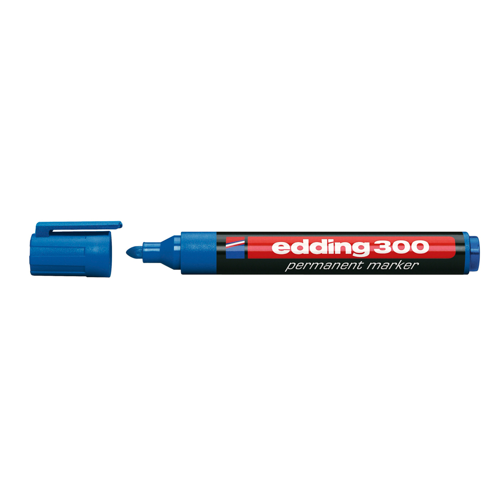 MARCADOR PERMANENTE EDDING REDONDA AZUL 