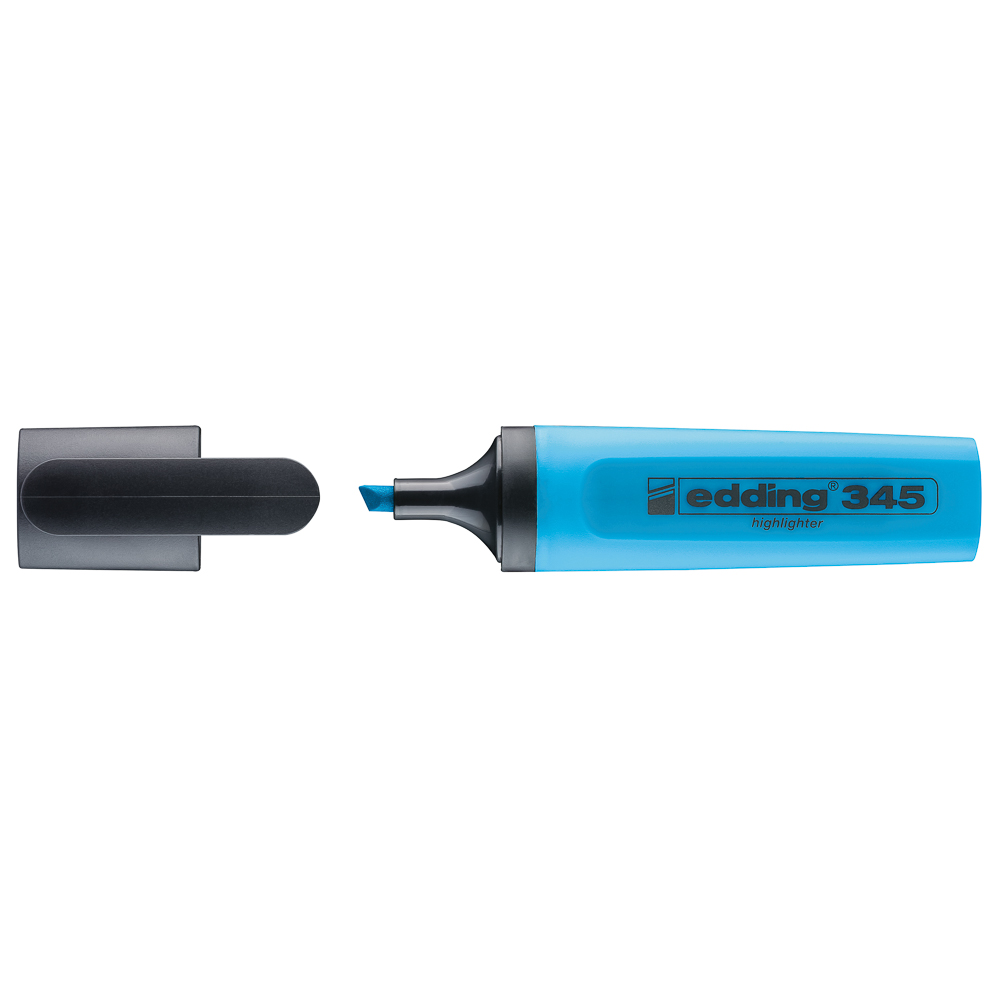 Marcador resaltador Edding 345 Celeste