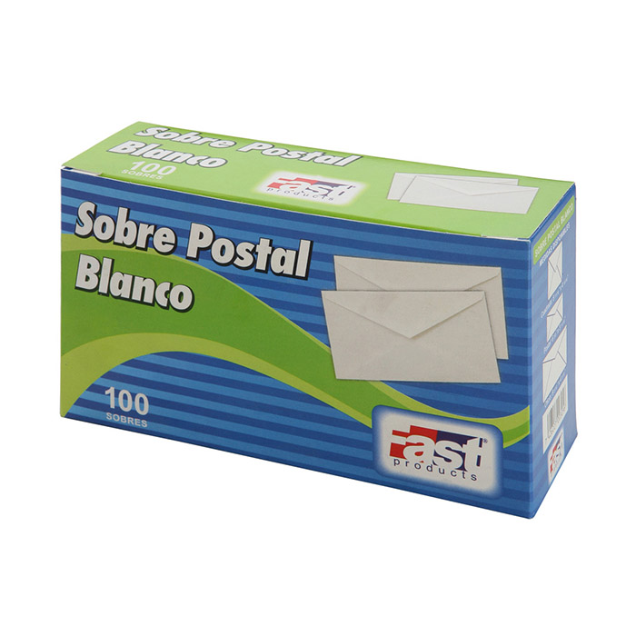 SOBRE BLANCO FAST POSTAL CX100 75 GRS 