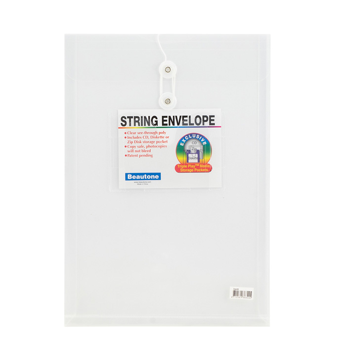 SOBRE PLASTICO OFICIO TRANSP. C/PITA 