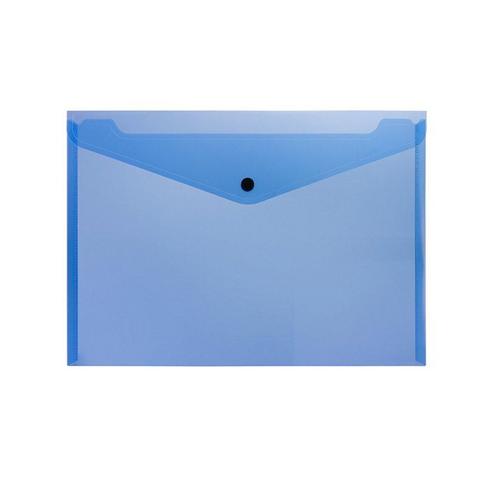 SOBRE PLASTICO CARTA AZUL C/BROCHE 