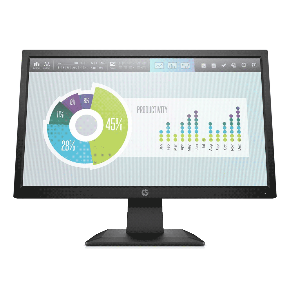 Monitor HP P204 de 19,5" LED HDMI y VGA HD1600 x 900 60Hz