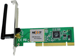 Tarjeta de Red Inalámbrica 11/54 Mbps PCI 802.11G NEXXT