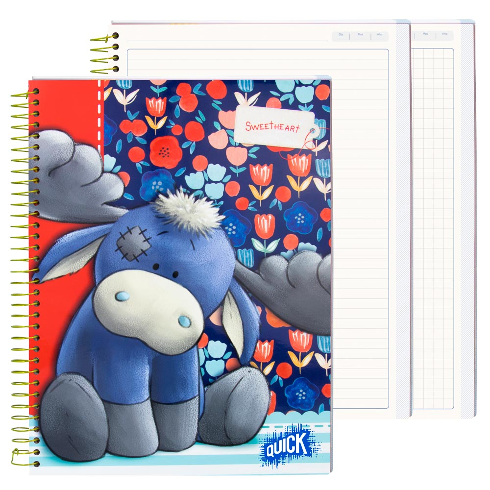 CUADERNO CON ESPIRAL QUICK 200H. FLEX. RAY/CUA SWEETHEART (38)