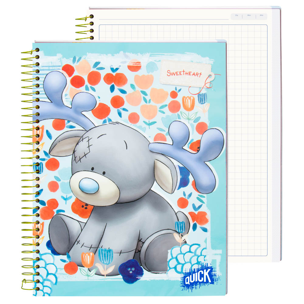 CUADERNO C/ESPIRAL QUICK 200H. FLEX. CUADROS SWEETHEART