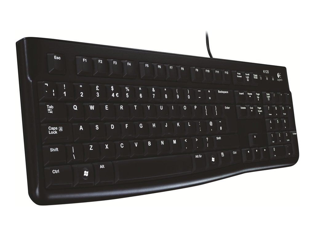 Teclado Logitech K120 USB en español USB Color Negro