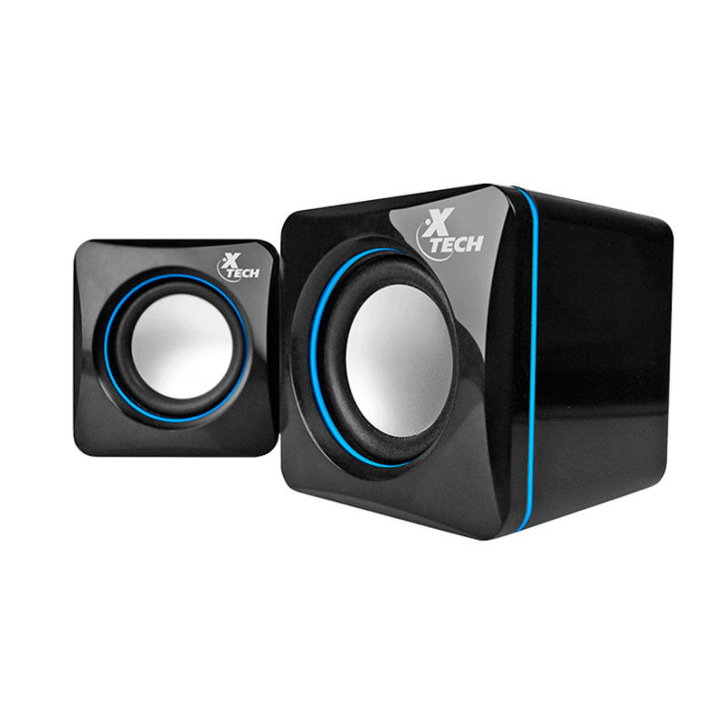 Xtech XTS-110 - Altavoces - Negro - Diseño compacto que permite colocarlo sobre cualquier escritorio - Sonido con una nitidez y fidelidad impresionantes - Perilla de volumen integrada en la unidad - Entrada de CA/CC: 5VCC - Impedancia: 4Ohm - Sensibilidad: 350mV - Relación de señal a ruido: ?65d - Información adicional: Longitud del cable:  80cm