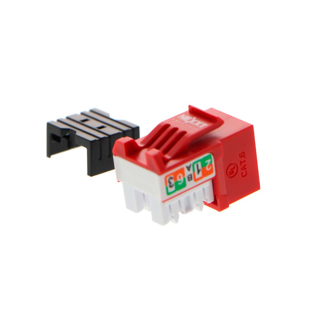 Keystone Jack  Nexxt Solutions Infrastructure,  Category 6 Cat6 Unshd KJ Red