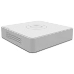 NVR Bahía de disco duro Hikvision de 8 canales 4MP H264+ 1 SATA 8 PoE mini 1U case Color blanco