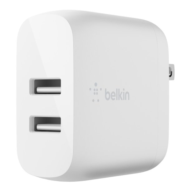 Adaptador de corriente Belkin 2 x USB Color blanco 24 vatios
