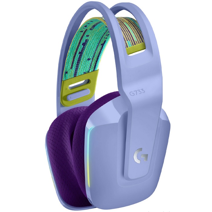 Auriculares inalámbricos RGB, Lila.