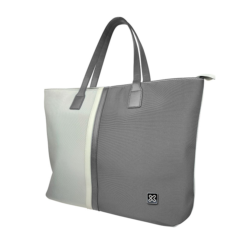 Klip Xtreme - Notebook carrying case and handbag - 15.6" - 1200D polyester - Gray/White - Ladies Bag