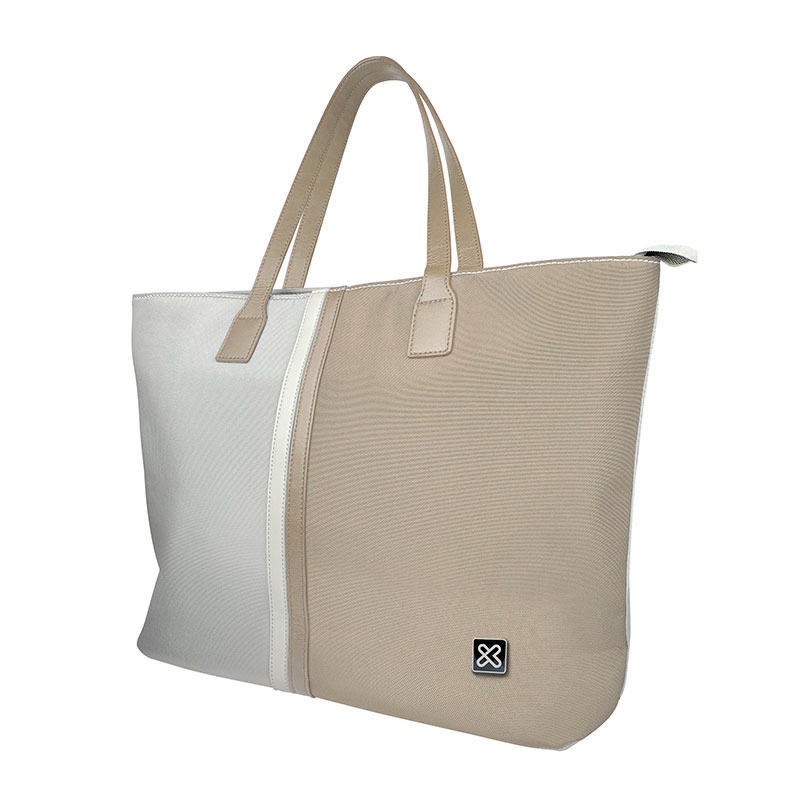 Klip Xtreme - Notebook carrying case and handbag - 15.6" - 1200D polyester - Beige/White - Ladies Bag