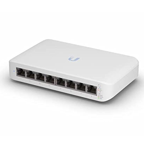 Ubiquiti UniFi Switch Lite USW-Lite-8-POE - Conmutador - Gestionado - 8 x 10/100/1000 (4 PoE+) - sobremesa, montaje en pared - PoE+ (52 W)