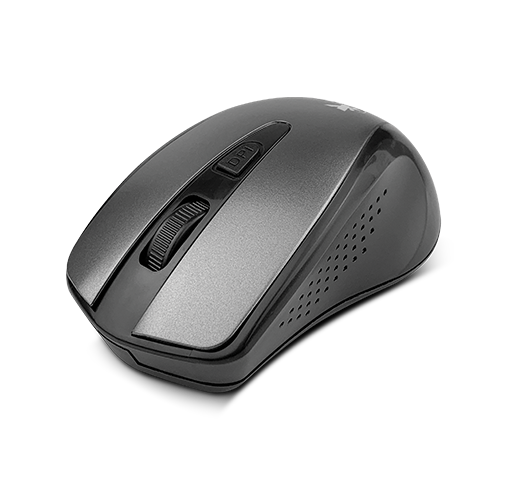 Xtech - XTM-315GY - Mouse - 2.4 GHz - Wireless - Aluminum gray - 4-button 1600dpi