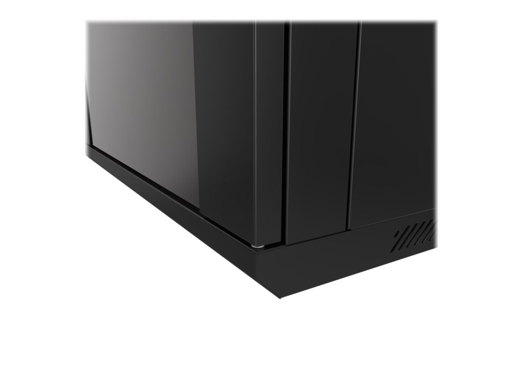 Nexxt Solutions Infrastructure - Caja de montaje en pared - Acero SPCC / Vidrio templado - Negro / RAL 9005 - 600x600 6U FIX 1FAN