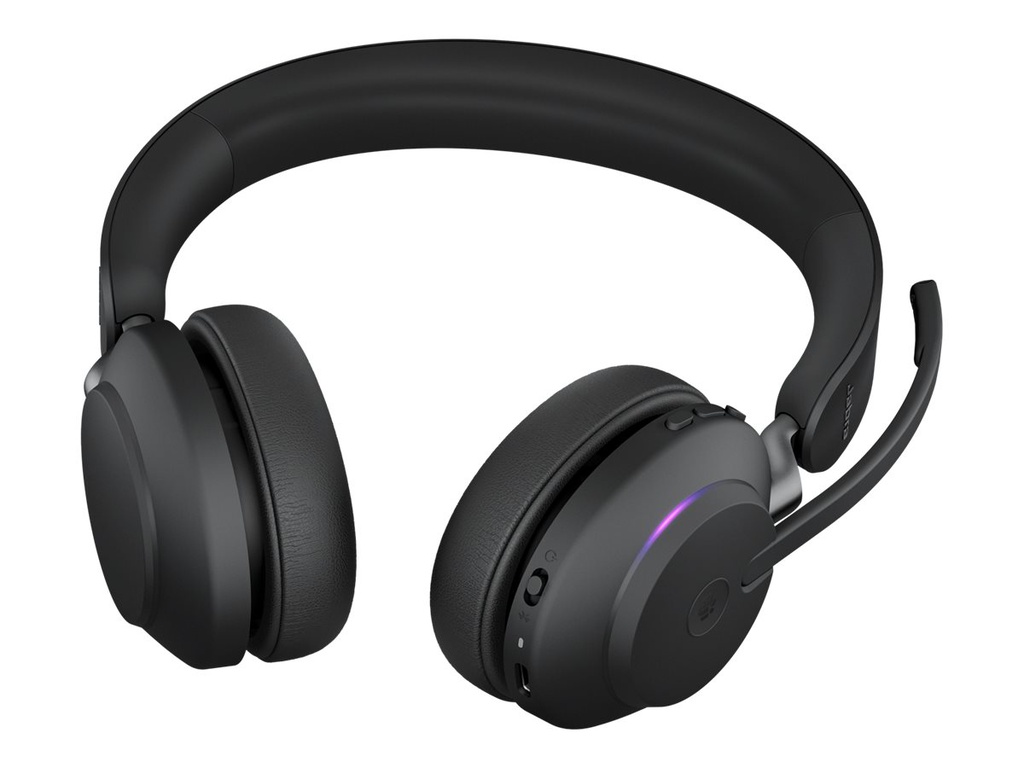 Jabra Evolve2 65 MS Stereo - Auricular - en oreja - Bluetooth - inalámbrico - USB-A - aislamiento de ruido - negro - Certificado para Equipos de Microsoft
