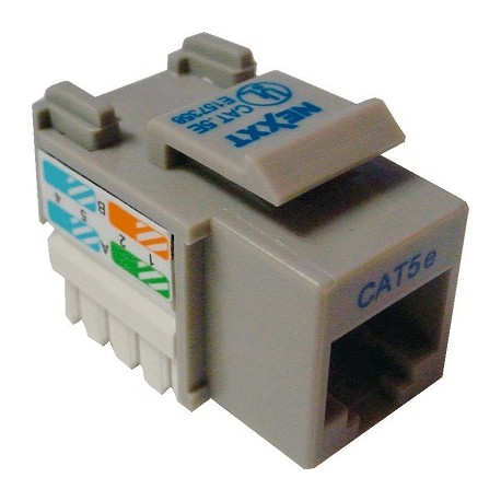 Nexxt - Modular insert - RJ-45 - gray - 1 port