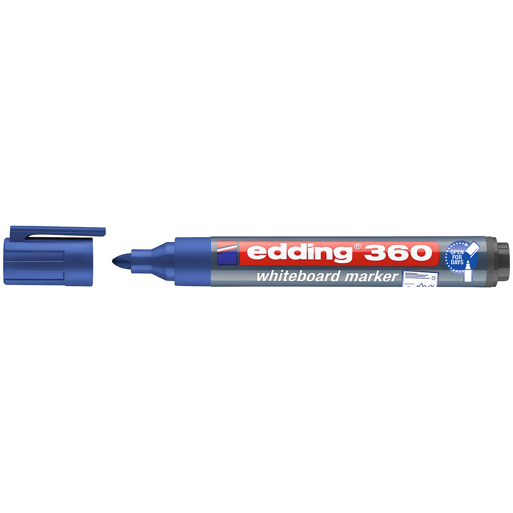 MARCADOR P/PIZARRA EDDING 360 P/REDONDA REC. 3 AZUL
