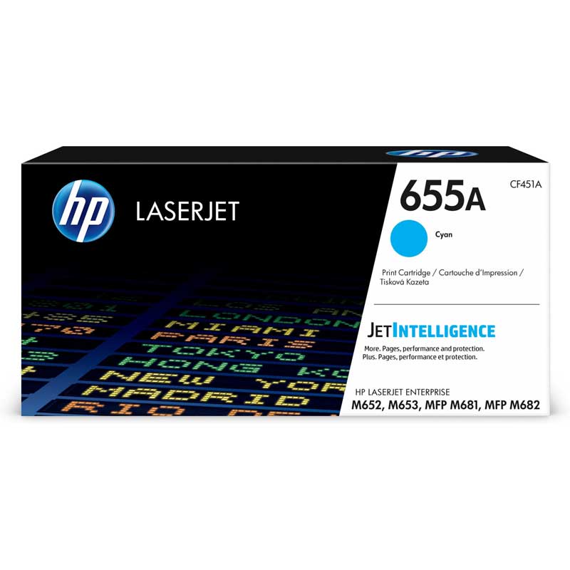 TONER HP  CF451A CYAN (655A)HP M681Z,MFP M682Z,M652N,M652DN,M653DN,M681F,M681DH,M653X