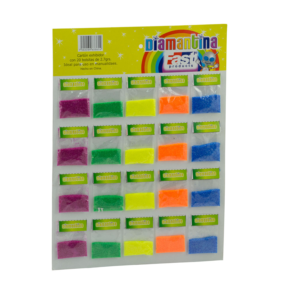 DIAMANTINA FAST CARTON C/20 BOLSITAS 2.7 GR. COL.SURTIDOS 2
