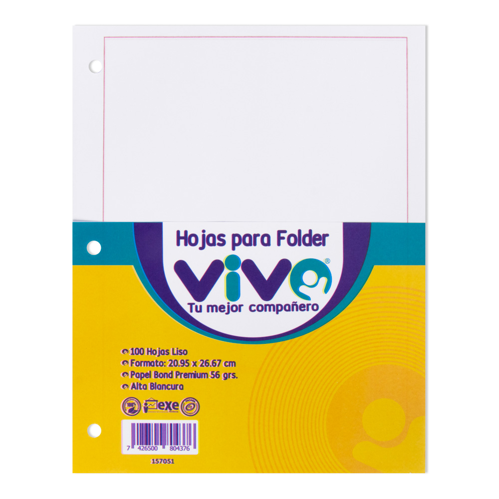 HOJAS CARTA PACASA BX100 MARGINADA