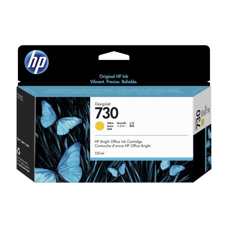 Tinta HP P2V64A Amarillo (730) 130ml T1600 T1600dr MFP PS T2600dr  T1700 T1700dr