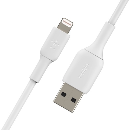 Belkin BOOST CHARGE - Cable Lightning - Lightning macho a USB macho - 2 m - blanco - para Apple 10.5-inch iPad Pro; 12.9-inch iPad Pro (2nd generation); iPhone 11, 11 Pro, 11 Pro Max, 8, XR, XS, XS Max
