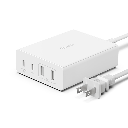 Belkin - Wall Charger - 108 Watt - Tablet / Phone - Lithium - Para Universal - GaN 4 Port