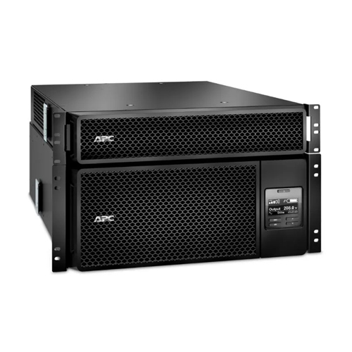 UPS APC Smart-UPS SRT 6000VA RM  (montaje en bastidor) - CA 208 V - 6000 vatios - 6000 VA - Ethernet 10/100, USB - conectores de salida: 17 - 6U - negro - con Transformador reductor de 208/240 V a 120 V - para P/N: AR4024SP, AR4024SPX429, AR4024SPX431, AR4024SPX432, NBWL0356A, SMX2000LVNCUS