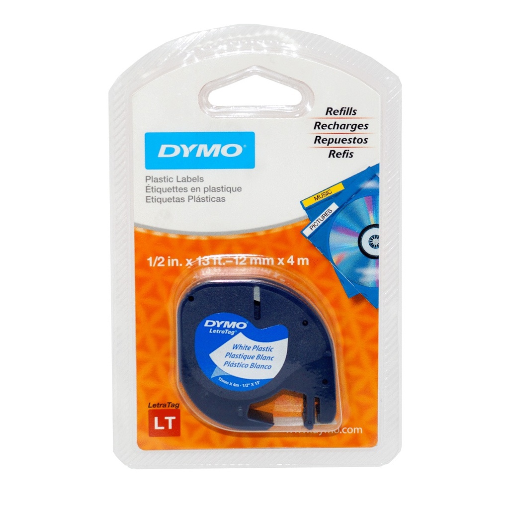 CINTA DYMO 520109 PLASTICA NEGRO