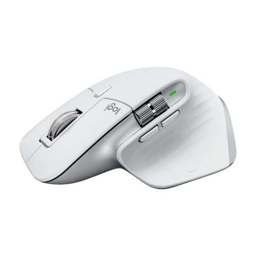 Ratón Logitech Master Series MX MASTER 3S - Ergonómico - óptico - 7 botones - inalámbrico - Bluetooth, 2.4 GHz - receptor de USB Logitech Logi Bolt - gris pálido