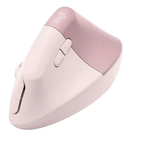 Ratón Logitech Ergonómico - 6 botones - inalámbrico - Bluetooth, 2.4 GHz - receptor de USB Logitech Logi Bolt - rosa
