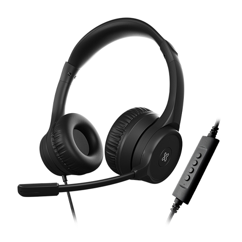 Auriculares Klip Xtreme - KlearCom - Para Conferencia / Para Audio en Casa - Con Cable - Estéreo -consola cmd.