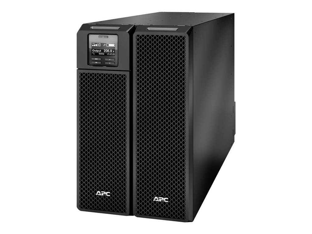 UPS APC Smart On-Line 10000VA - UPS - CA 208 V - 10 kW - 10000 VA - Ethernet 10/100, RS-232, USB - conectores de salida: 7 - negro - para P/N: SRT5KRMTF, SRT5KTF