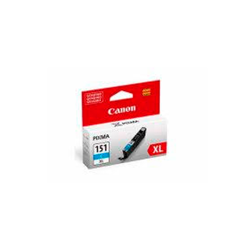 Tinta Canon Cyan CLI-151XL PIXMA iP7210, iP8710, iX6810, MG5410, MG5510, MG5610, MG6310, MG6410, MG6610, MG7110, MG7510, MX721